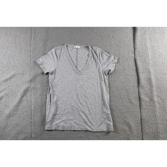 Rag and Bone T Shirt Gray Medium M Neck Pima Cotton Short Sleeve Peru - Picture 1 of 7